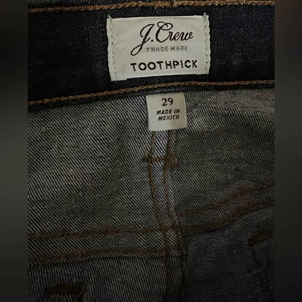 J.Crew Toothpick Skinny Jeans Size 29 Dark Wash Stretch Denim
